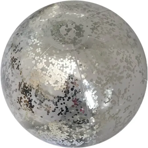 40cm Glitter Beach Ball Silver